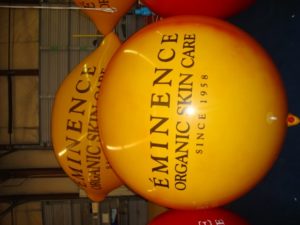 yellow color promotional balloon with lettering